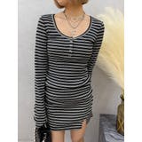 ミックス | ヘンリーネックカットミニワンピース | EVRIS