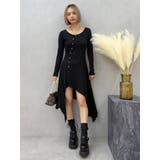 ブラック | ロングスリットワンピース | EVRIS