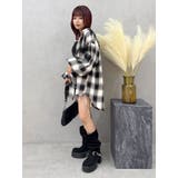 フードチェックオーバーサイズシャツ【セットアップ着用可能】 | EVRIS | 詳細画像25 