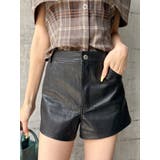 フェイクレザータイトショートパンツ | EVRIS | 詳細画像1