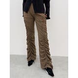 ブラウン | ギャザーフレアパンツ | EVRIS