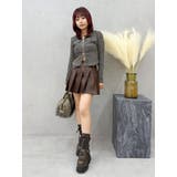 ヴィンテージライクフェイクレザープリーツミニスカート【セットアップ着用可能】 | EVRIS | 詳細画像24 