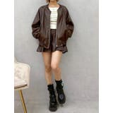 ヴィンテージライクフェイクレザープリーツミニスカート【セットアップ着用可能】 | EVRIS | 詳細画像25 