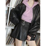 ヴィンテージライクフェイクレザープリーツミニスカート【セットアップ着用可能】 | EVRIS | 詳細画像33 