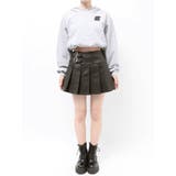 ヴィンテージライクフェイクレザープリーツミニスカート【セットアップ着用可能】 | EVRIS | 詳細画像49 