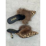 ミックス | ポインテッドトゥフェイクファーミュール | EVRIS