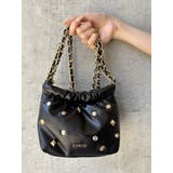 ブラック | スタッズチェーンミニショルダーBAG | EVRIS
