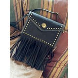 ブラック | フェイクスェードスタッズデザインショルダーBAG | EVRIS