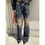 グラデーションフレアデニムパンツ【セットアップ着用可能】 ハイウエスト | EVRIS | 詳細画像23 