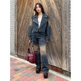 グラデーションフレアデニムパンツ【セットアップ着用可能】 ハイウエスト | EVRIS | 詳細画像37 