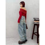 ポケットエンブロイダリーワイドデニムパンツ | EVRIS | 詳細画像25 