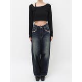 ポケットエンブロイダリーワイドデニムパンツ | EVRIS | 詳細画像36 