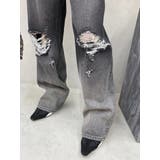 ヴィンテージライクダメージワイドデニムパンツ | EVRIS | 詳細画像10 