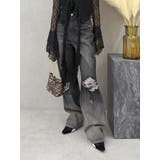 ヴィンテージライクダメージワイドデニムパンツ | EVRIS | 詳細画像12 