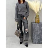 ヴィンテージライクダメージワイドデニムパンツ | EVRIS | 詳細画像17 