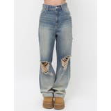 ヴィンテージライクダメージワイドデニムパンツ | EVRIS | 詳細画像27 