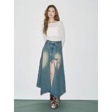 グラデーションスリットロングデニムスカート【セットアップ着用可能】 | EVRIS | 詳細画像13 