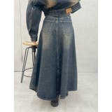 グラデーションスリットロングデニムスカート【セットアップ着用可能】 | EVRIS | 詳細画像27 