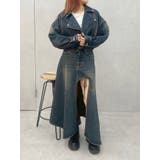 グラデーションスリットロングデニムスカート【セットアップ着用可能】 | EVRIS | 詳細画像29 