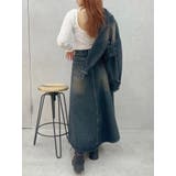 グラデーションスリットロングデニムスカート【セットアップ着用可能】 | EVRIS | 詳細画像30 