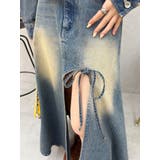 グラデーションスリットロングデニムスカート【セットアップ着用可能】 | EVRIS | 詳細画像33 