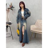 グラデーションスリットロングデニムスカート【セットアップ着用可能】 | EVRIS | 詳細画像34 