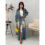 グラデーションスリットロングデニムスカート【セットアップ着用可能】 | EVRIS | 詳細画像35 