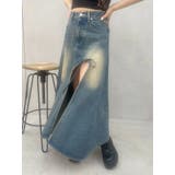 グラデーションスリットロングデニムスカート【セットアップ着用可能】 | EVRIS | 詳細画像37 