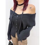 チョーカーオフショルニットトップス | EVRIS | 詳細画像1 