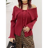 レッド | チョーカーオフショルニットトップス | EVRIS