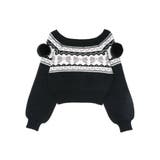 オリジナルグラフィックオフショルニットトップス | EVRIS | 詳細画像43 