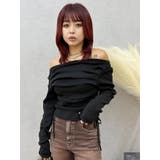 サイドドロストオフショルニットトップス | EVRIS | 詳細画像11 