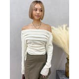 サイドドロストオフショルニットトップス | EVRIS | 詳細画像17 