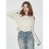 サイドドロストオフショルニットトップス | EVRIS | 詳細画像4 