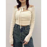 アイボリー | カットアウトニットトップス | EVRIS