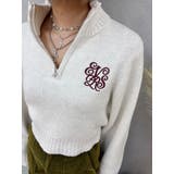 ワンポイントハーフジップショートニットトップス | EVRIS | 詳細画像36 