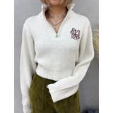 ワンポイントハーフジップショートニットトップス | EVRIS | 詳細画像37 