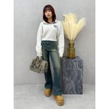 ワンポイントハーフジップショートニットトップス | EVRIS | 詳細画像5 