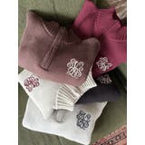 ワンポイントハーフジップショートニットトップス | EVRIS | 詳細画像50 