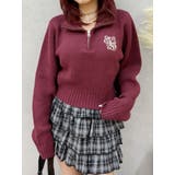 ワンポイントハーフジップショートニットトップス | EVRIS | 詳細画像8 