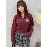 ワンポイントハーフジップショートニットトップス | EVRIS | 詳細画像9 