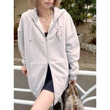 【裏起毛】era bloom グラフィックジップパーカー | EVRIS | 詳細画像2 