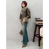 BIGカラーフェイクファーショートブルゾン | EVRIS | 詳細画像12 