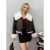 BIGカラーフェイクファーショートブルゾン | EVRIS | 詳細画像3 