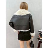 BIGカラーフェイクファーショートブルゾン | EVRIS | 詳細画像4 