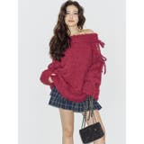 リボンオフショルニットワンピース | EVRIS | 詳細画像3