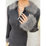 フェザーコンビニットミニワンピース | EVRIS | 詳細画像10