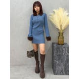 フェザーコンビニットミニワンピース | EVRIS | 詳細画像25