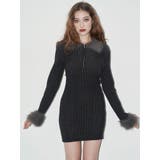 フェザーコンビニットミニワンピース | EVRIS | 詳細画像4