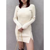 ホワイト | タイトニットミニワンピース | EVRIS